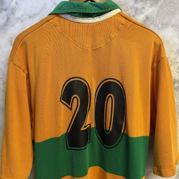 Vintage Marauders Rugby Jersey Shirt Mens Large 23x31 Orange - Picture 8 of 14